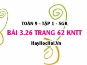 Bài 3.26 trang 62 Toán 9 tập 1 Kết nối tri thức
